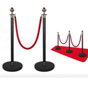 Black and gold VIP Pole with red or black rope