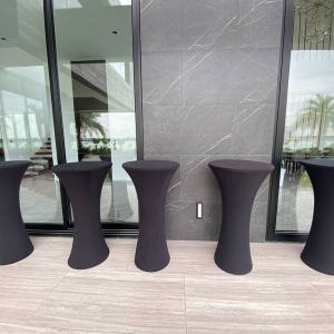 Cocktail table with black cover
