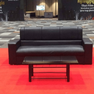 3-seat Black Sofa